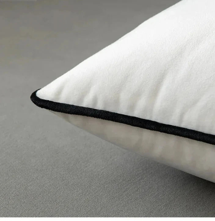 Veronica Velour Piped Trim Cushion Cover