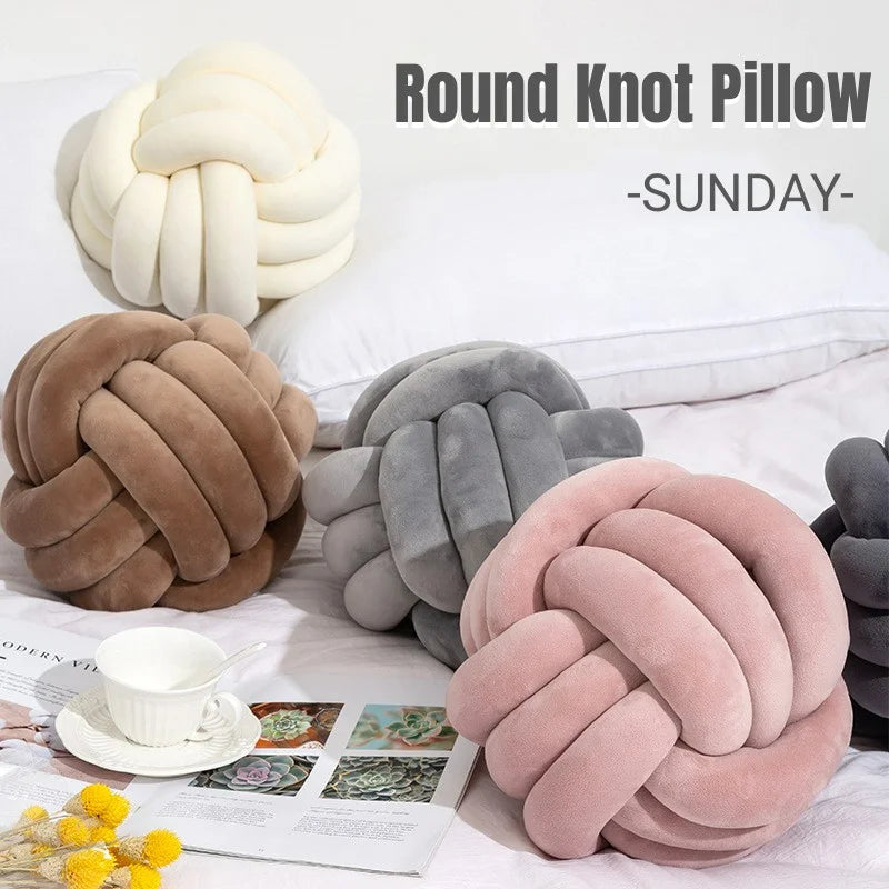 Sunday Ball Knot Pillow Soft Plush