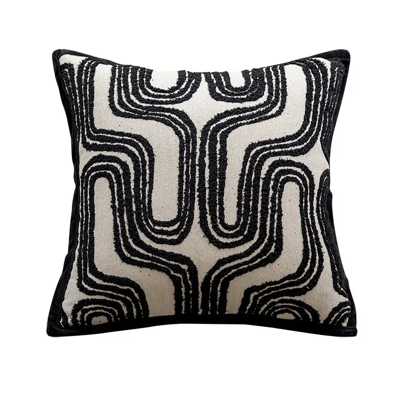 Nordic Black Trim Cushion Covers