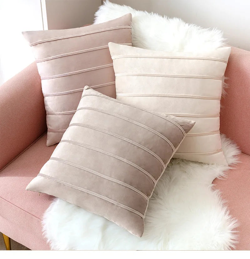 Savannah Striped Velvet Cushion Cover