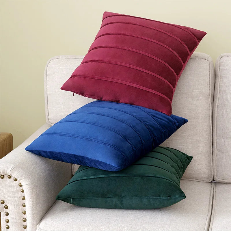 Savannah Striped Velvet Cushion Cover