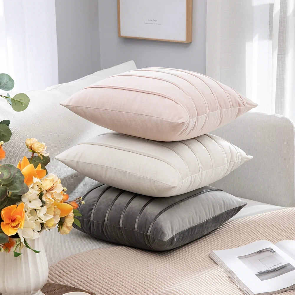 Savannah Striped Velvet Cushion Cover